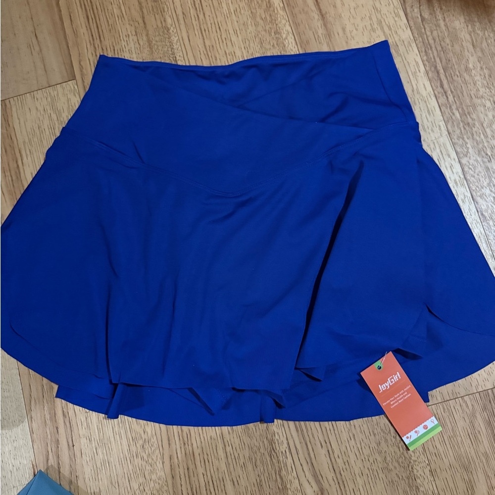 Electric Blue Skater Shorts with Built-In Liner